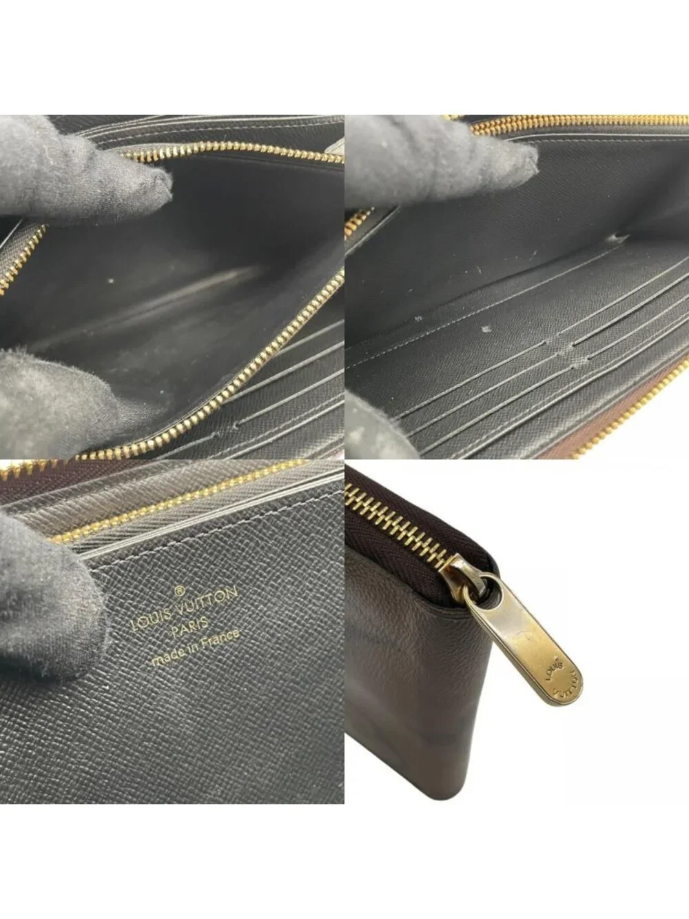 Louis Vuitton Zippy Wallet Monogram Giant Reverse Zip Around Brown